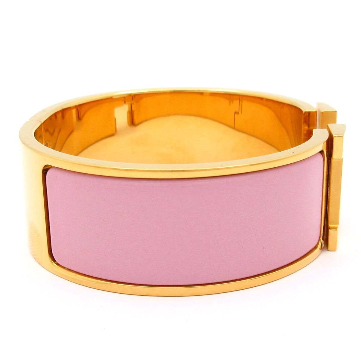 HERMES エルメス バングル クリック クラックH ゴールド ローズ カンダー