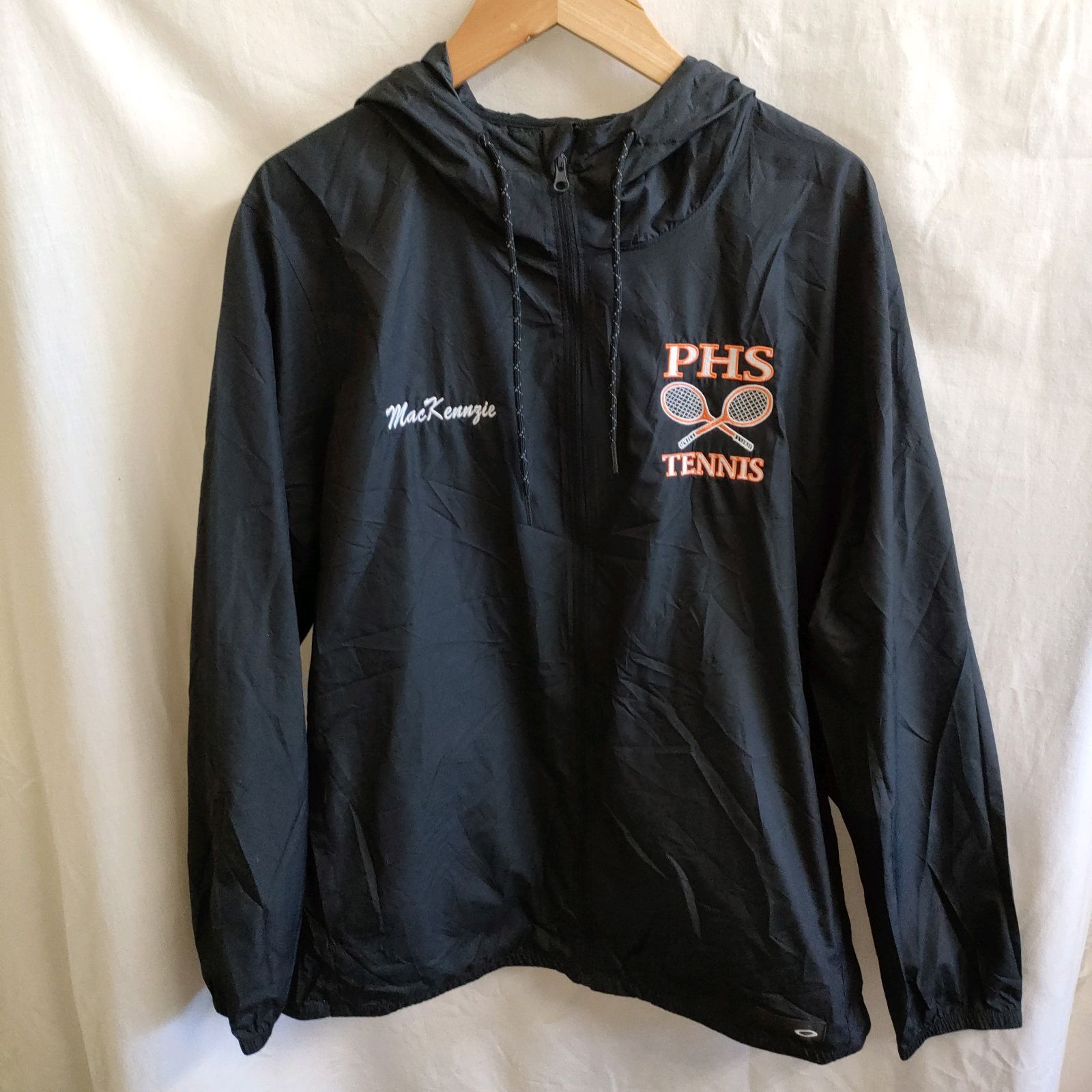 オークリー OAKLEY ナイロンジャケット 黒 ブラック テニス 薄手 L/G