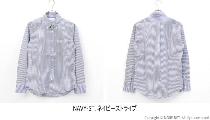 マニュアルアルファベット Manual Alphabet ロンドンストライプ ボタンダウンシャツ BASIC-ST-004 メンズ 長袖 ブロード