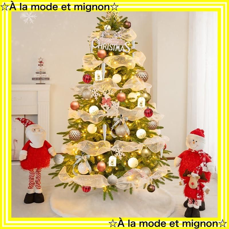 高濃密度 枝数450本 150 cm Christmas tree 100球LED飾りライト 組立簡単 収納便利 保護用手袋付き 飾り ツリー セット 豪華 商店 部屋 日本語取扱説明書 450本