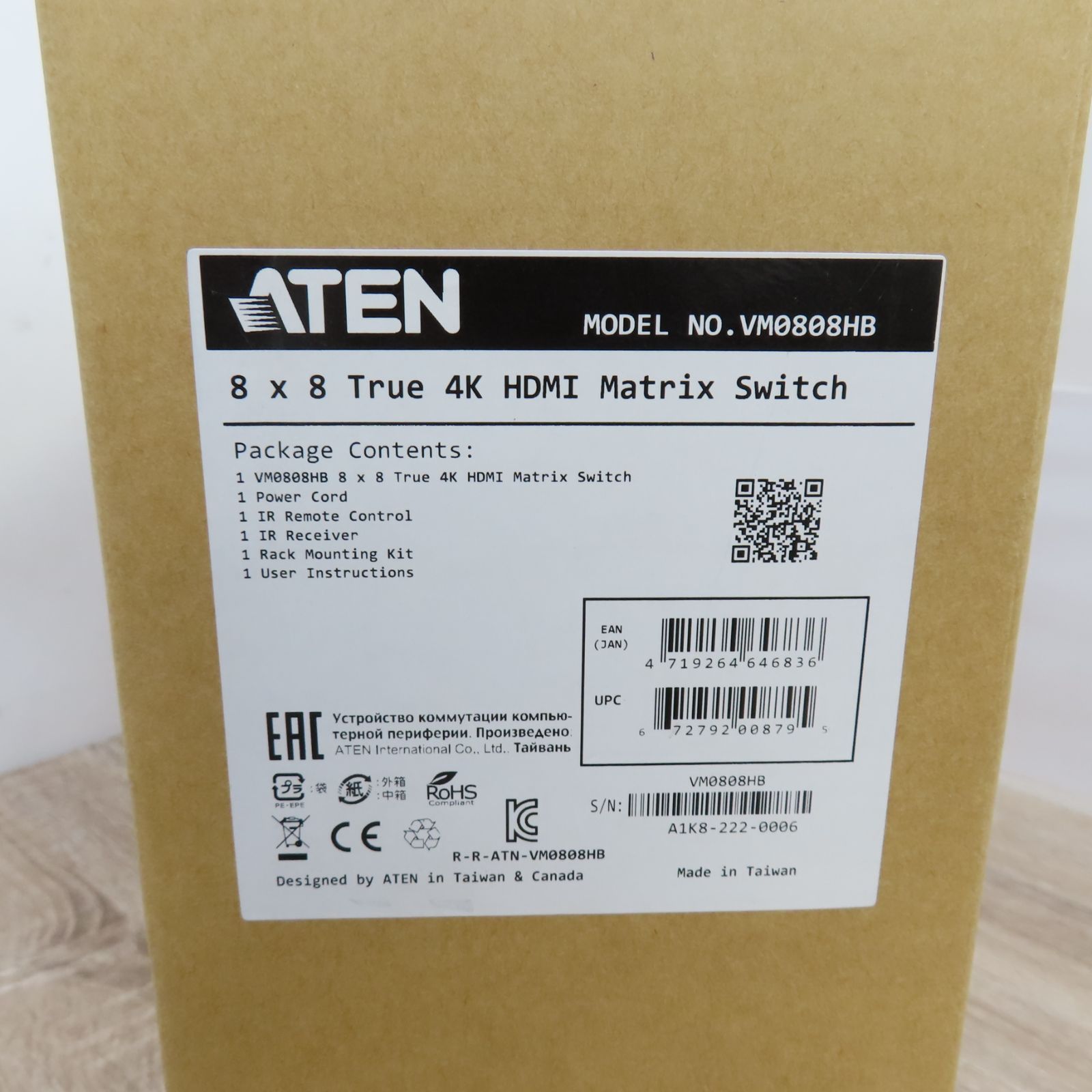 ATEN 8 True 4 K HDMI Matrix Switch マトリックススイッチャー 8入力8出力