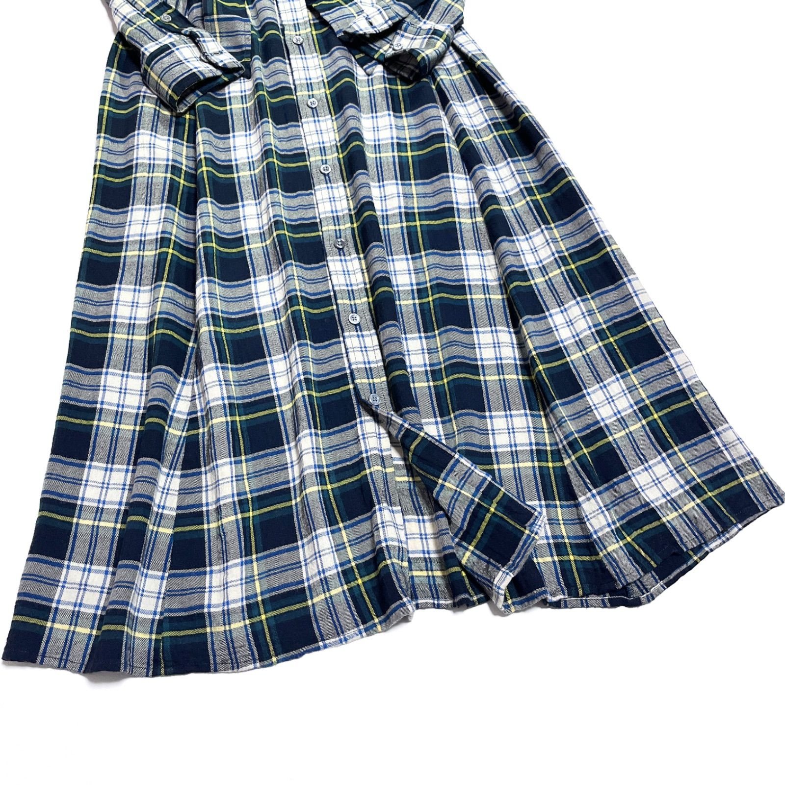 ck83a POLO RALPH LAUREN チェック柄 プラッド ツイル シャツドレス