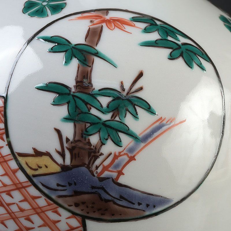 九谷焼 三ツ井為吉作 色絵 松竹梅文 小壷 共箱 C S406 - メルカリ