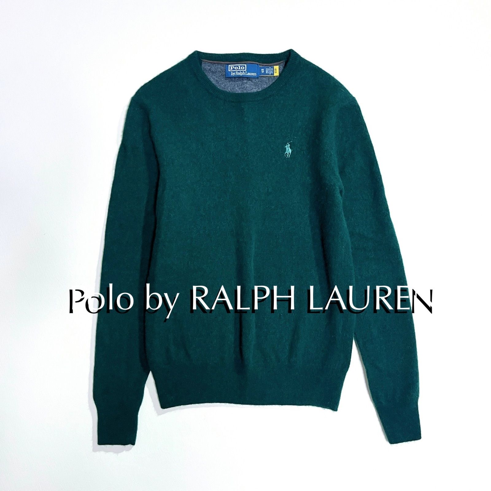 ck79a 現行 Polo by RALPH LAUREN クルーネック パイピング ニット