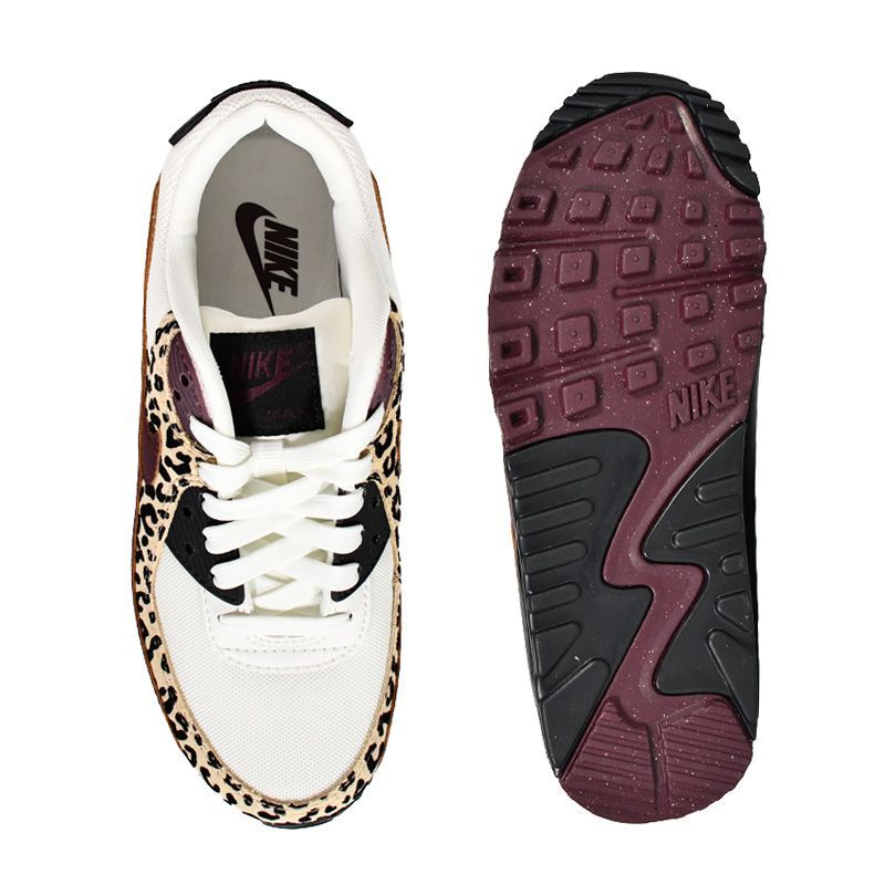 NIKE (ナイキ) WMNS AIR MAX 90 (ウィメンズ エア マックス 90) レディース ローカット スニーカー シューズ バッシュ バスケ ハイテク 普段使い カジュアル ストリート ヒョウ柄 レオパード SAIL/BURGUNDY CRUSH-BLACK (セイル/バーガンディクラッシュ/ブラック) IF1619 102 NIKE ナイキ WMNS AIR MAX 90 ウィメンズ エア マックス 90 レディース
