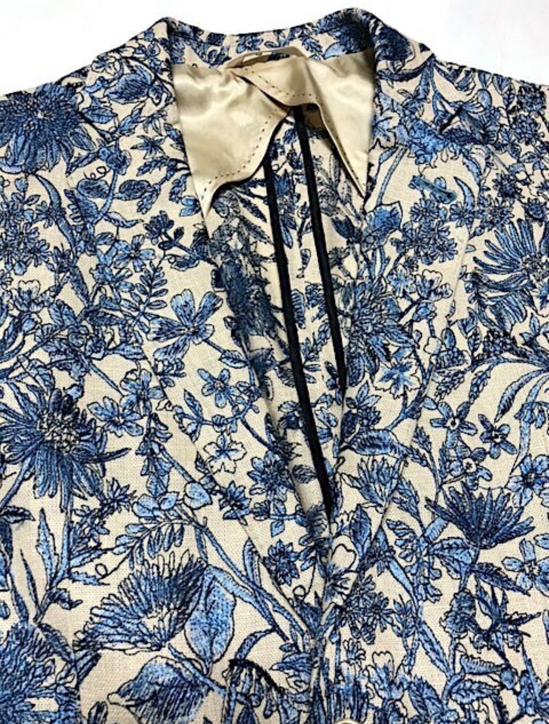 【限定】美品 ポールスミスコレクション リネン100% 花柄 総柄ジャケット L 値下げ早い者勝ち！定価30万円【ほぼ未使用】Paul Smith COLLECTION