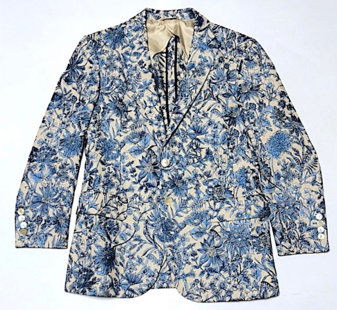 【未使用級 現行タグ】PaulSmith テーラードジャケット　デルフィノ　花柄 未使用級 現行タグ】PaulSmith テーラードジャケット デルフィノ 花柄