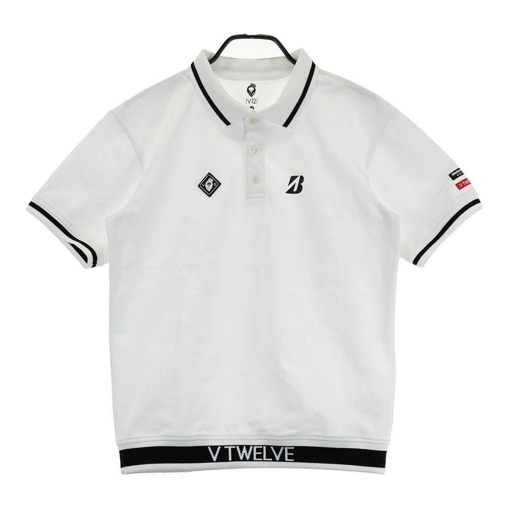 サイズ：M V12 ヴィトゥエルヴ ×BRIDGESTONE 半袖ポロシャツ ホワイト