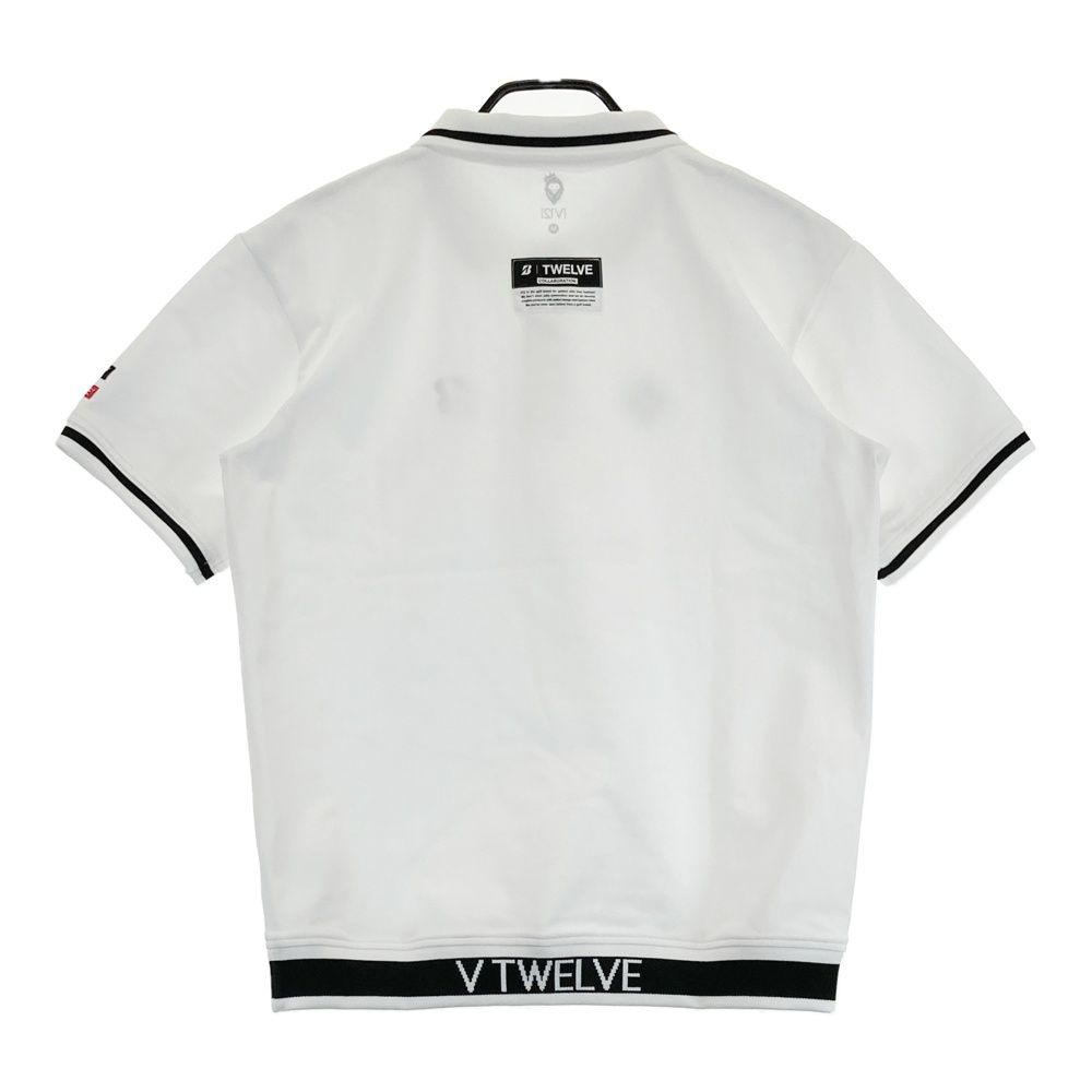 サイズ：M V12 ヴィトゥエルヴ ×BRIDGESTONE 半袖ポロシャツ ホワイト