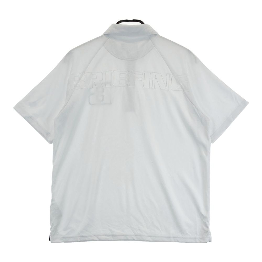 サイズ：M BRIEFING GOLF ブリーフィング 半袖ポロシャツ ホワイト系