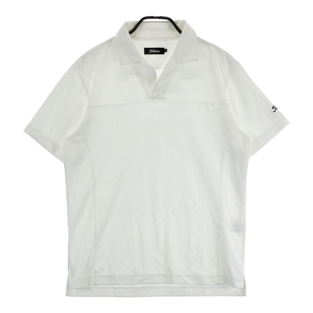 サイズ：L TITLEIST タイトリスト 半袖ポロシャツ スキッパー ホワイト