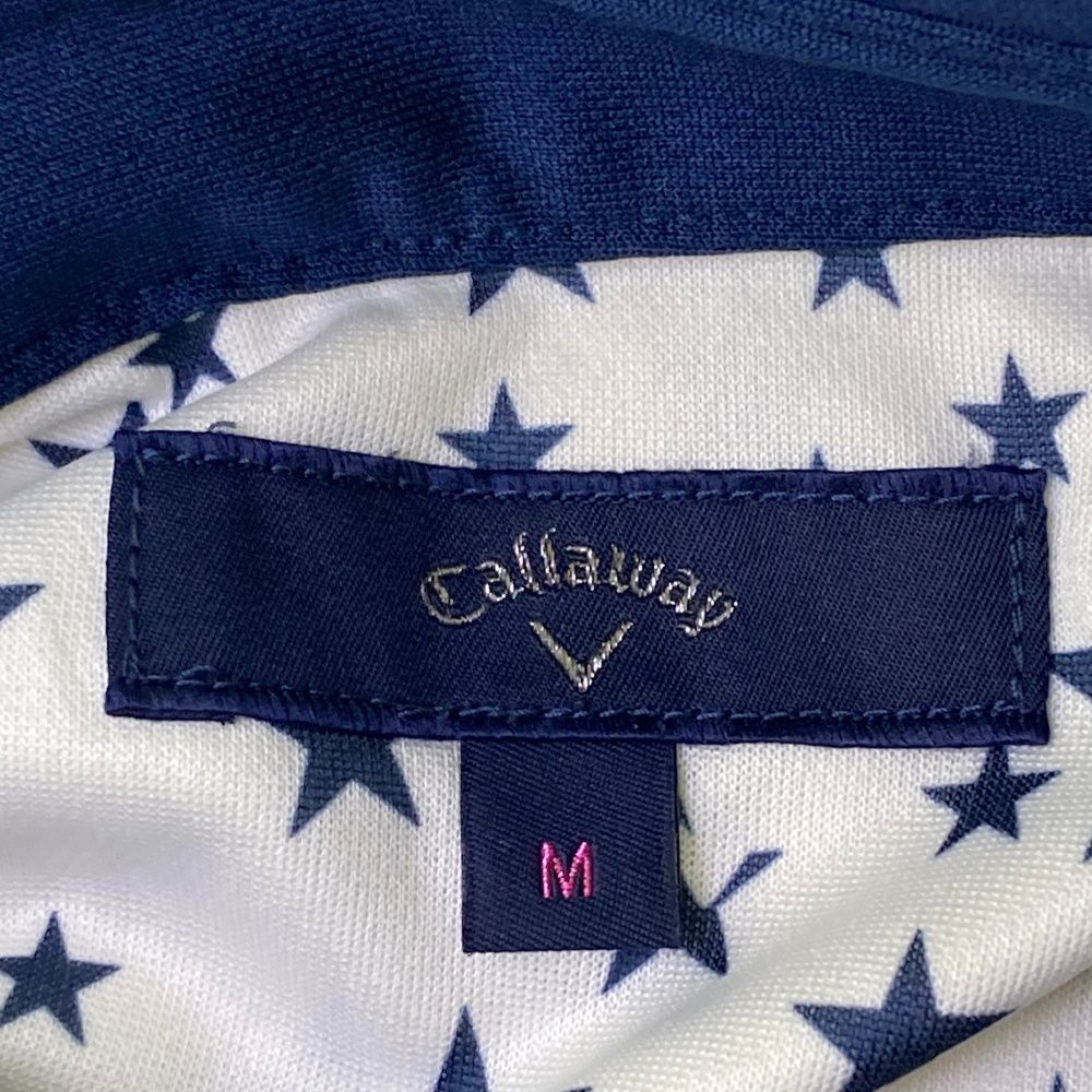 サイズ：M CALLAWAY キャロウェイ 半袖ワンピース 星柄 ホワイト系