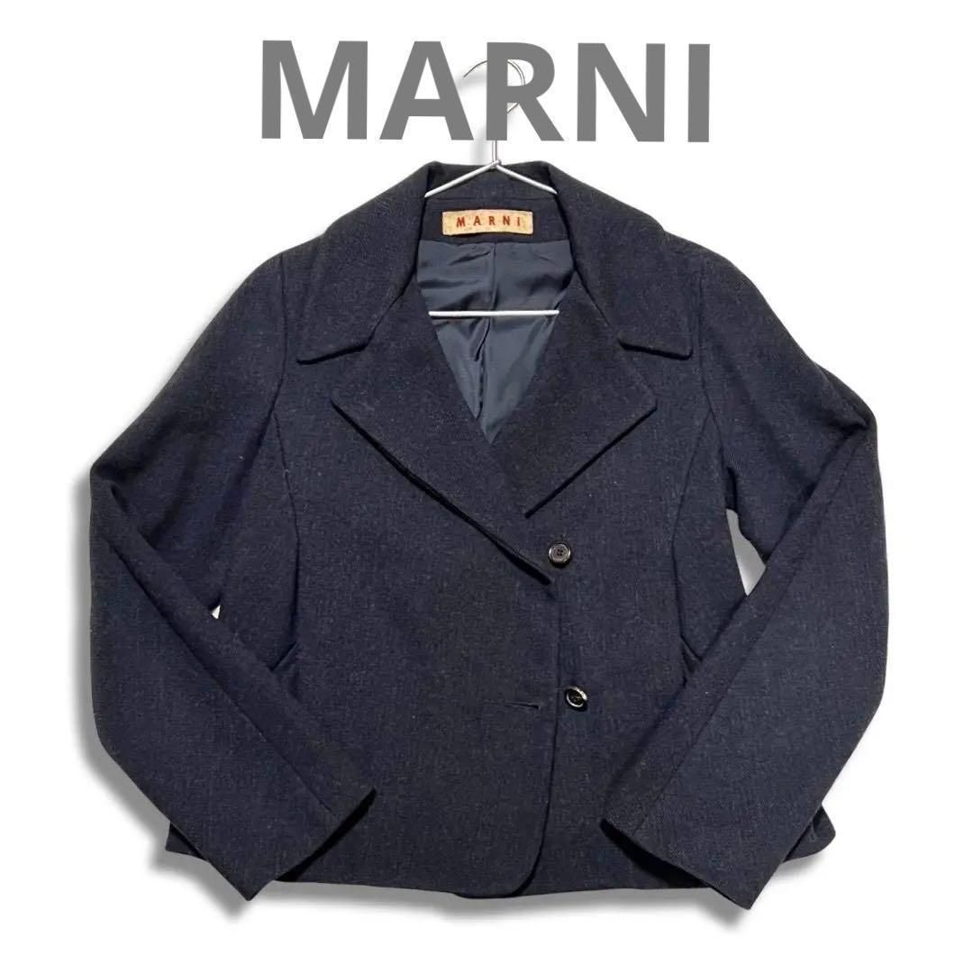 マルニ　ショート丈コート 正規品 MARNI マルニ ショート丈 ピーコート レディース - メルカリ
