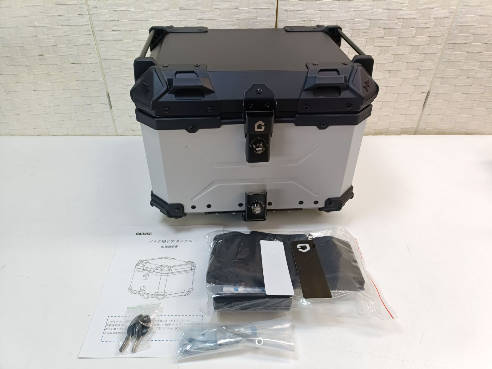 ガービー Garvee バイク用リアボックス トップケース バイク ケース ボックス 大容量 45 L アルミ 鍵2