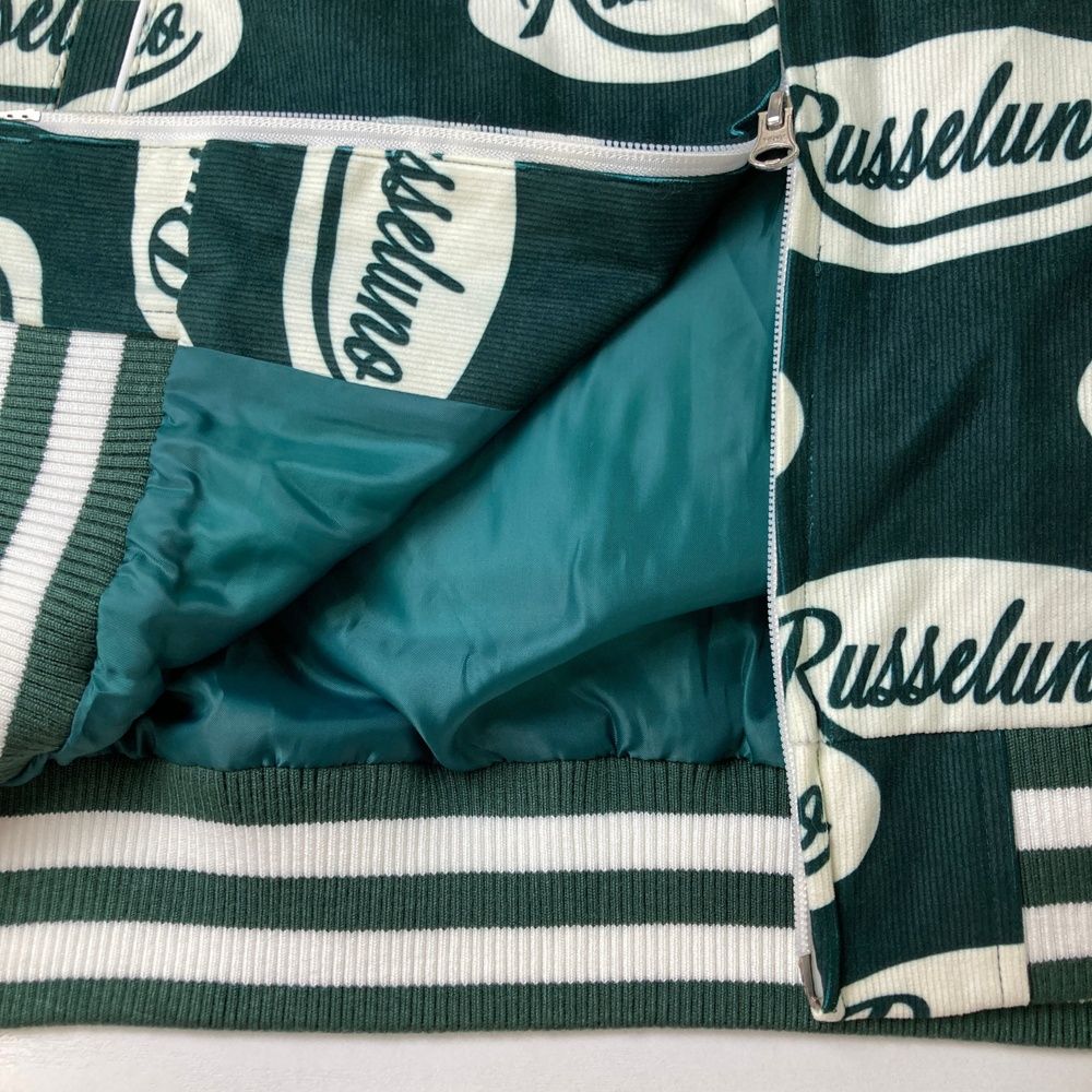 サイズ：5 RUSSELUNO ラッセルノ ;2023年 ジップジャケット ロゴ総柄
