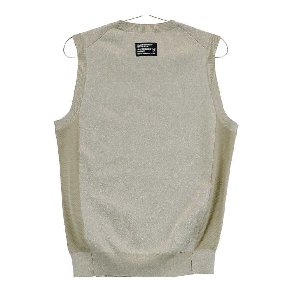 サイズ 2 MASTER BUNNY EDITION マスターバニーエディション ニットベスト ゴールド系 ゴルフウェア レディース ストスト