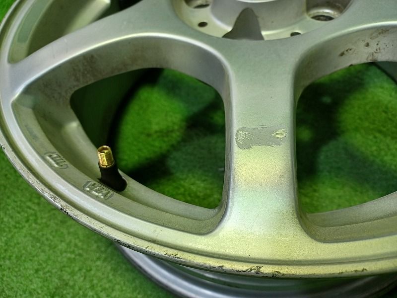 AZスポーツ ｱｸｱ ﾔﾘｽ ホイール アルミ ガンメタ 15インチ 6 J 4穴 4本 100 45