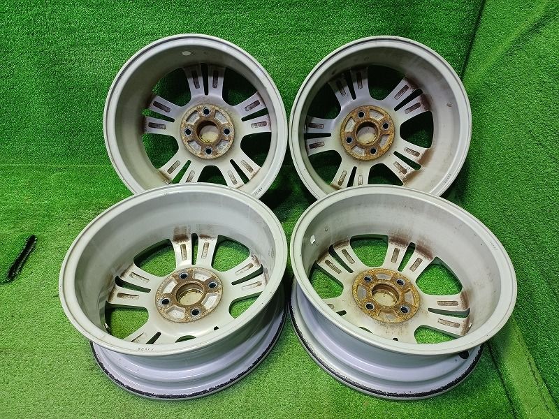  ホンダ HONDA フィット モデューロ GE 7 ホイール アルミ シルバー 15インチ 5 J 4穴 4本 100 50 15インチ ホイール