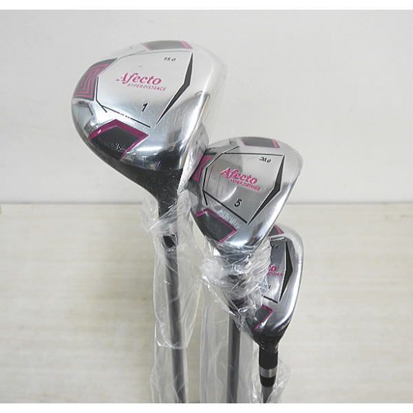 ♥ Afecto HYPER クラブセット 計8本 レディース 1 W 5 7 U 7|9|P|S パター ドライバー ウッド アイアン ゴルフ