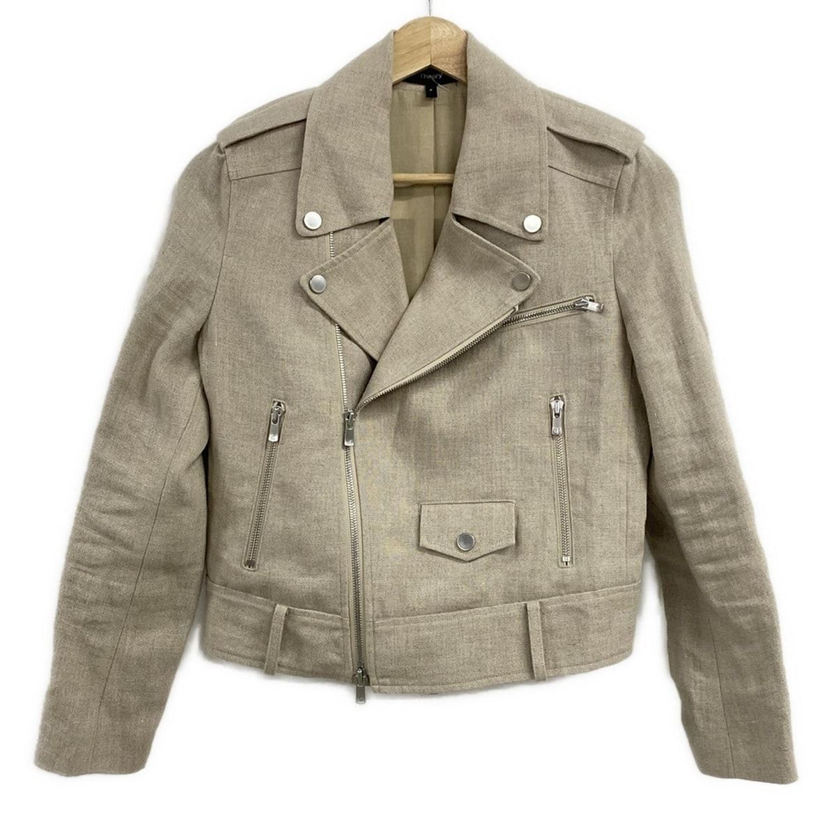 theory(セオリー) ライダースジャケット サイズP M レディース美品