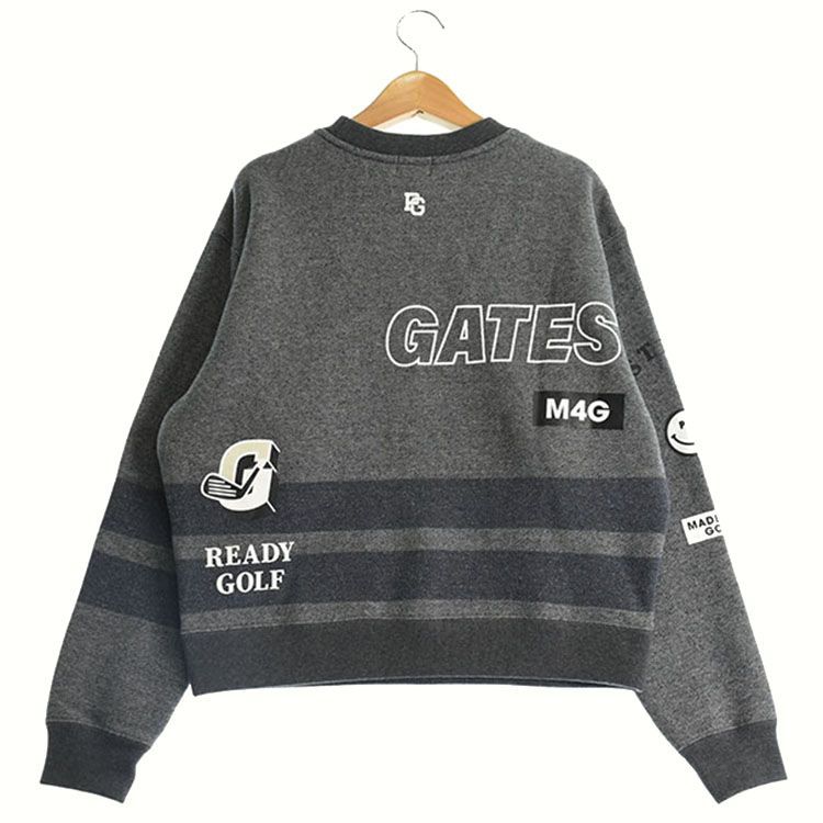 473 パーリーゲイツ レディース スウェット トレーナー グレー サイズ0 S 割引 【新古品です！】パーリーゲイツ｜レディース｜1 (M相当)｜裏起毛