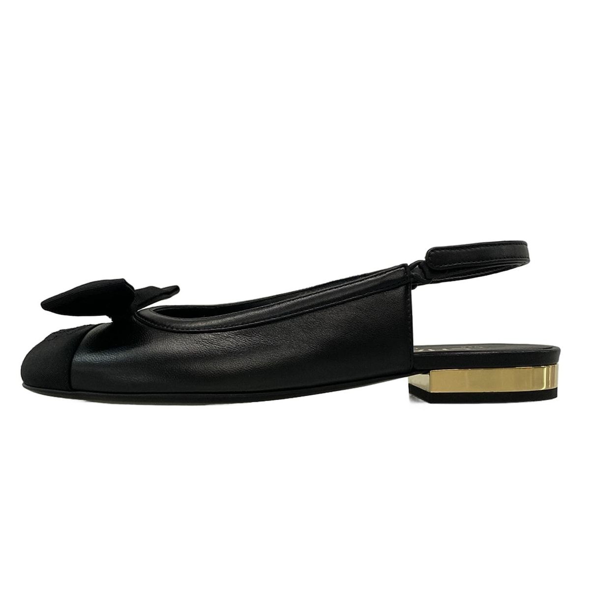 CHANEL シャネル サンダル 36 1 2 C レディース - G 45689 黒 2025 SS リボン ココマーク ラムスキン