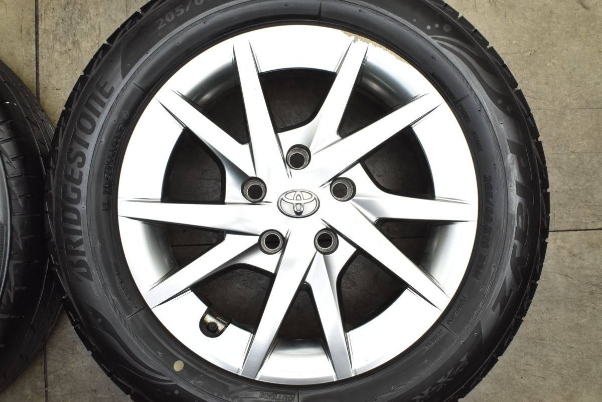  バリ溝 トヨタ プリウスα 16 in 6 5 J 39 PCD 114 3 ブリヂストン Playz PX RVII 205 60 R ノア ヴォクシー アイシス オーリス 16インチ タイヤ ホイールセット