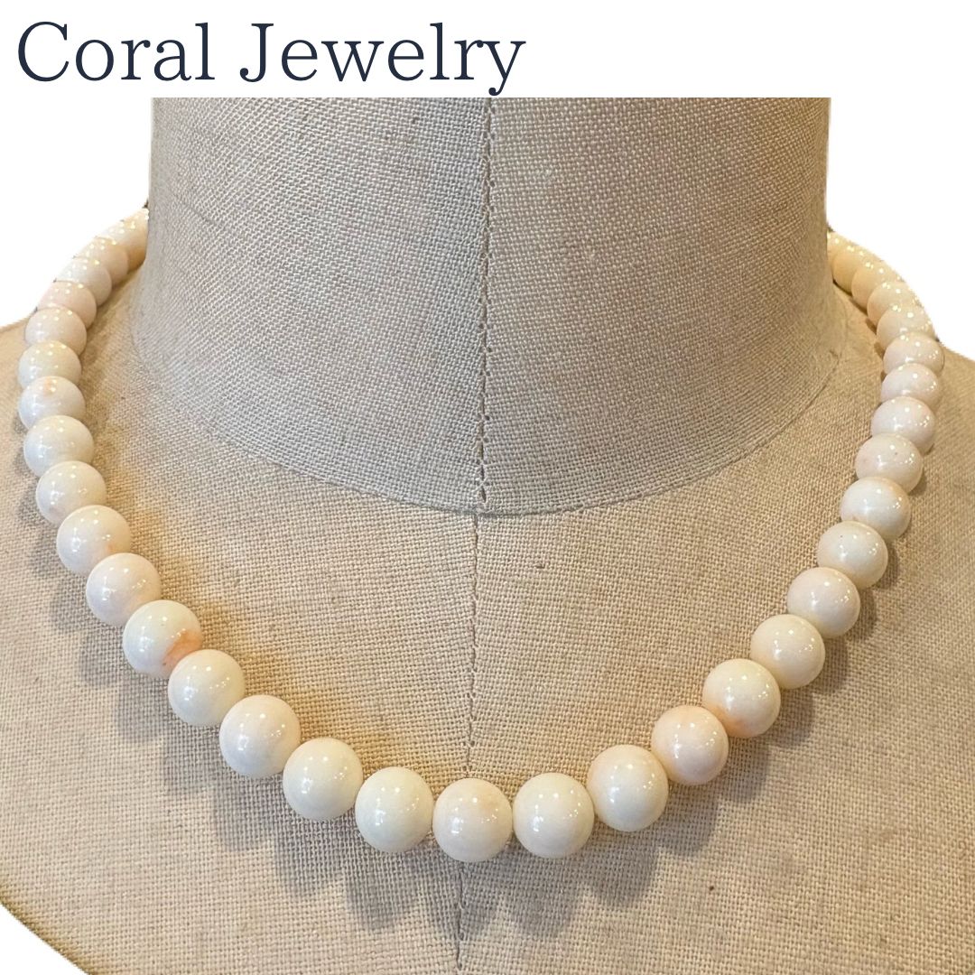 上質白珊瑚9mm ネックレス45cm シルバー金具＊冠婚葬祭・華やか - メルカリ