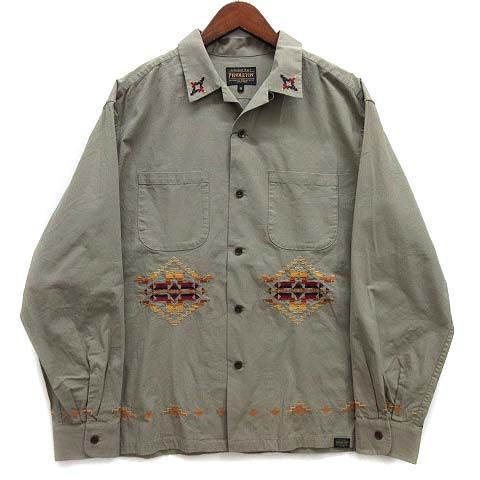 未使用品 ペンドルトン PENDLETON エンブロイダリー オープンカラー