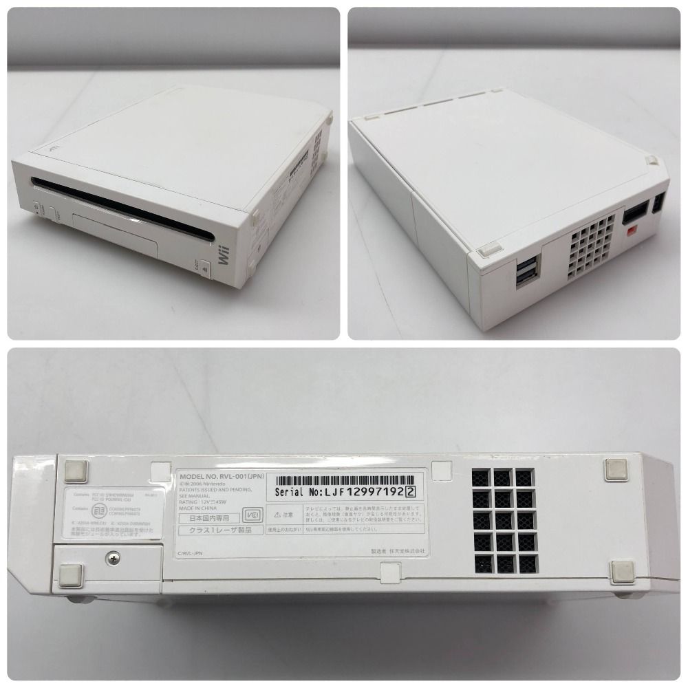 05w16885T 【Wii】Nintendo Wii 本体 白 リモコン5個 + ソフト4本