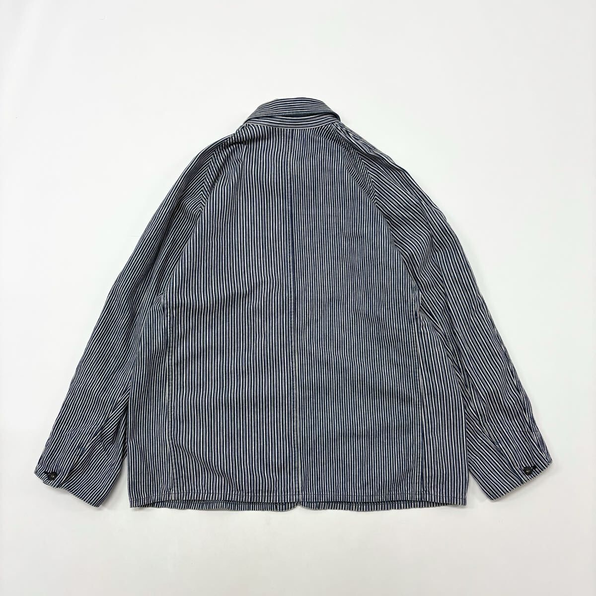 POST O ALLS ポストオーバーオールズ x ウエアハウス BEAMS PLUS 別注 カバーオール ジャケット ヒッコリー size XXL 711-0080
