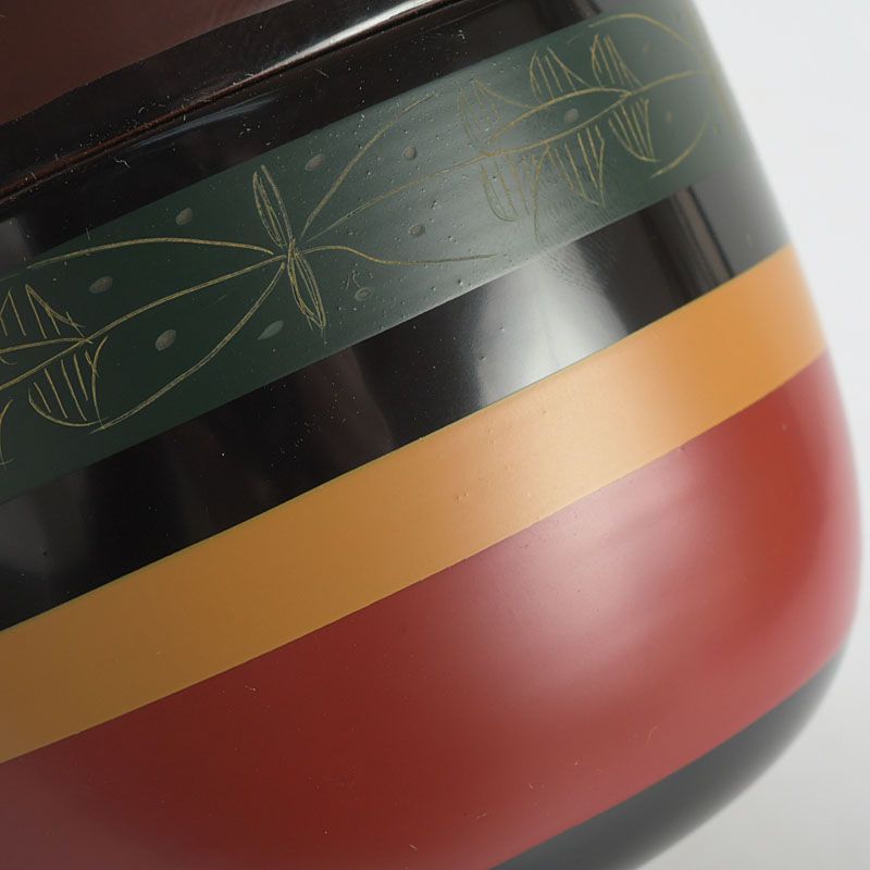 茶道具 尚峰作 古代彫 独楽塗 太駒棗 共箱 C S412 - メルカリ