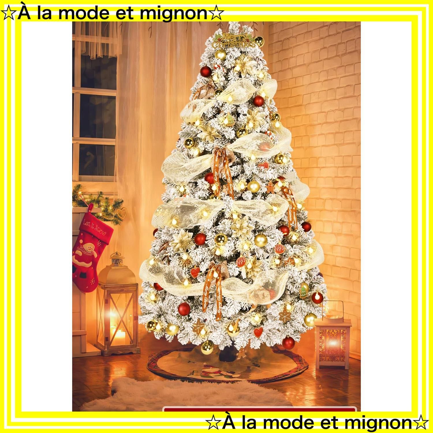  高濃密度 tree yazi ツリー Christmas オーナメントセット 高輝度18 m LED電飾付き 自動展開式 ヌードツリー 北欧 北欧風 豪華1100枝数 屋内 屋外用 グッズ 雪化粧 210 cm クリスマスツリー クリスマス