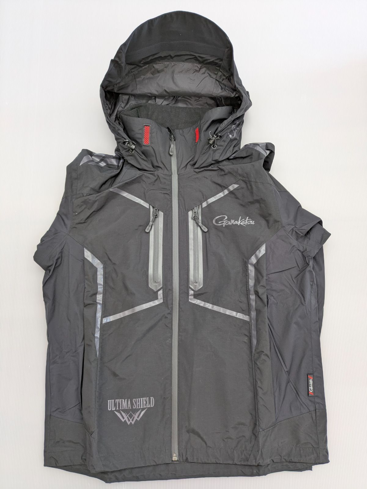 1 品 がまかつ アルテマシールドフィッシングレインスーツ GM 3639 L寸