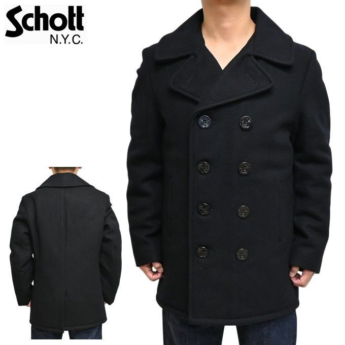 Schott NYC ショット 782-1154004 7658 740 US PEACOAT ピーコート Pコート アメリカ製 24 oz ミリタリージャケット アウター メンズ