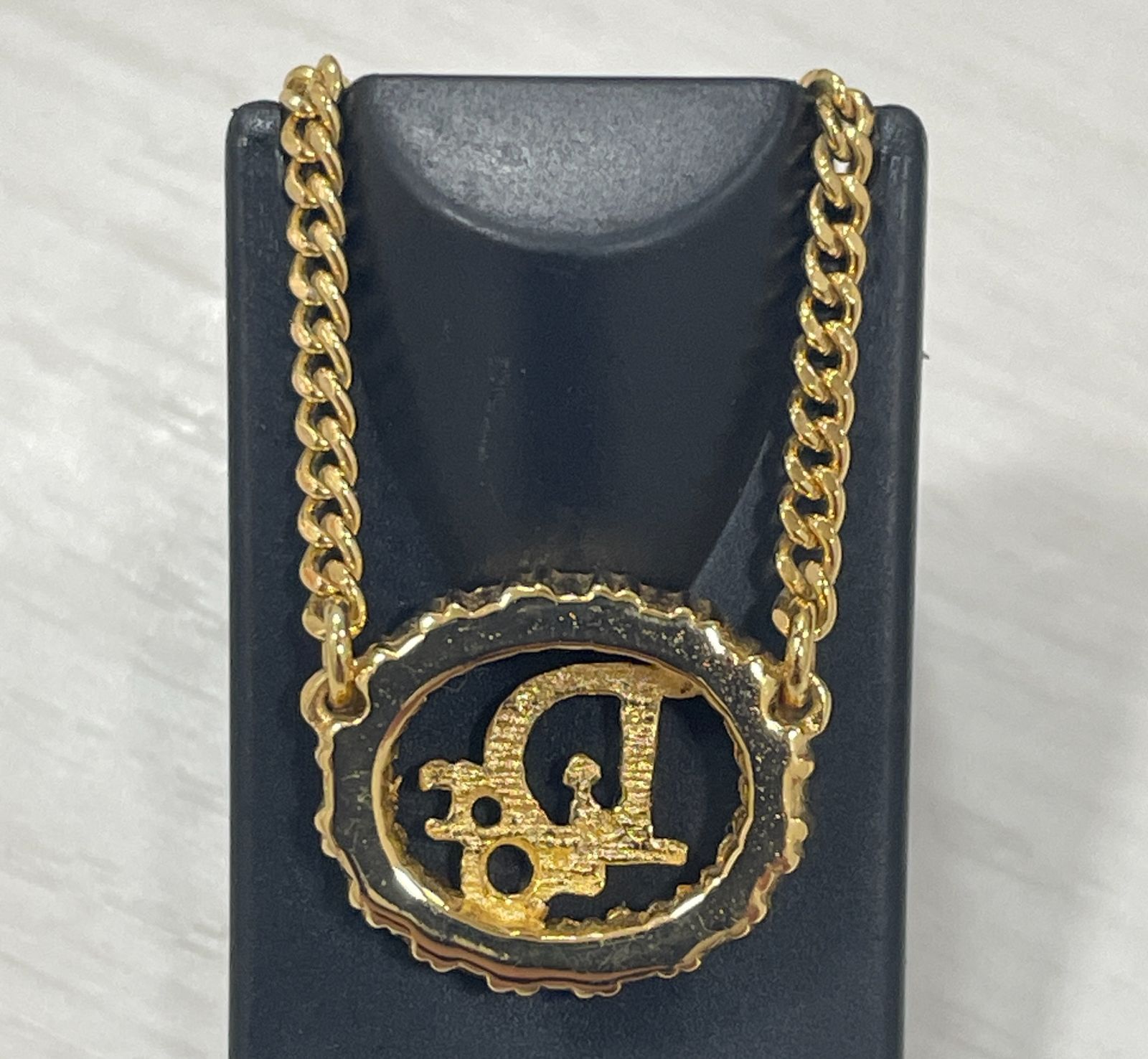 管理番号-P】クリスチャンディオール ラインストーン付き ロゴ