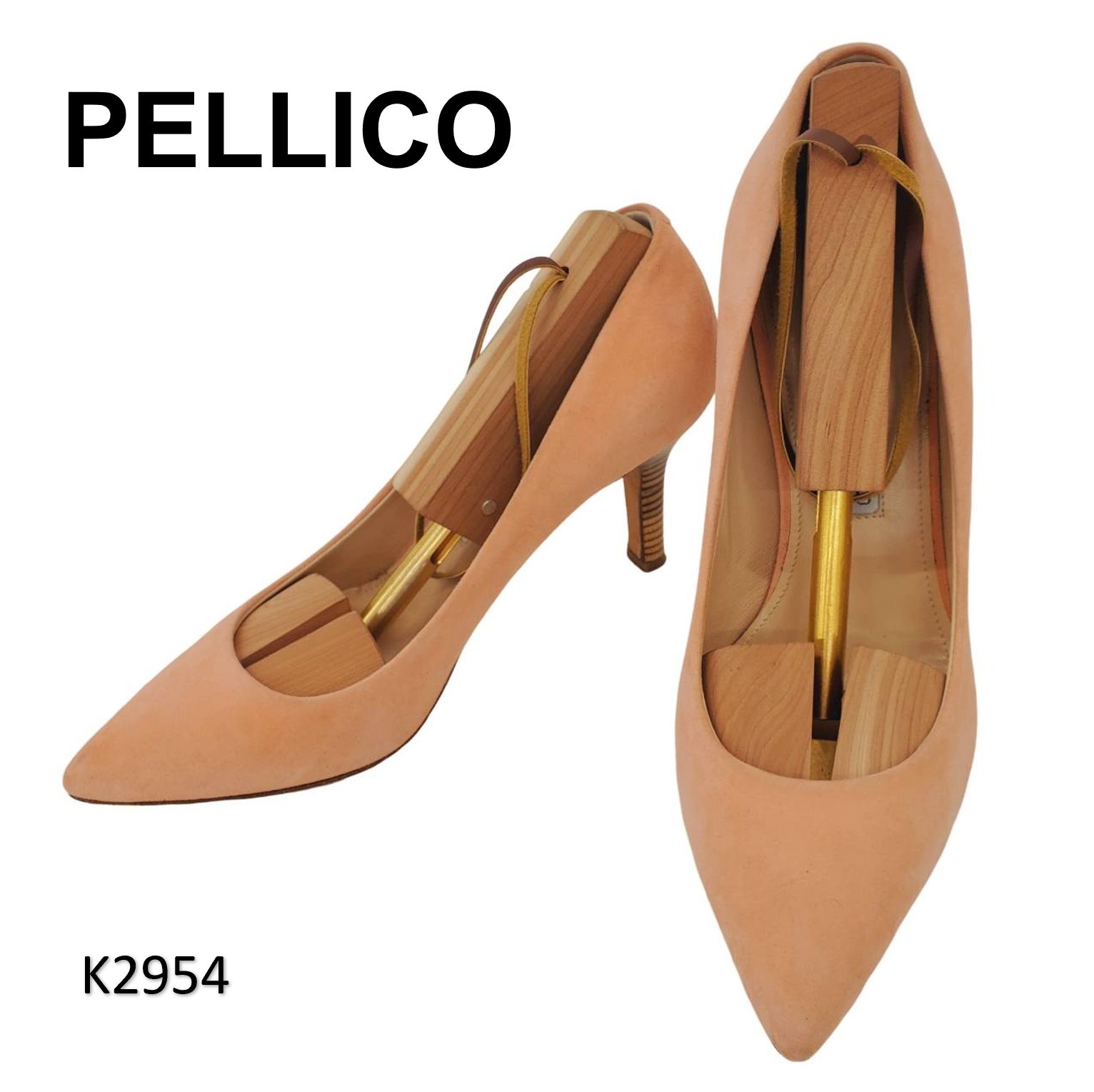 ペリーコ 美品 ポインテッドトゥ スエード サクラピンク EU36