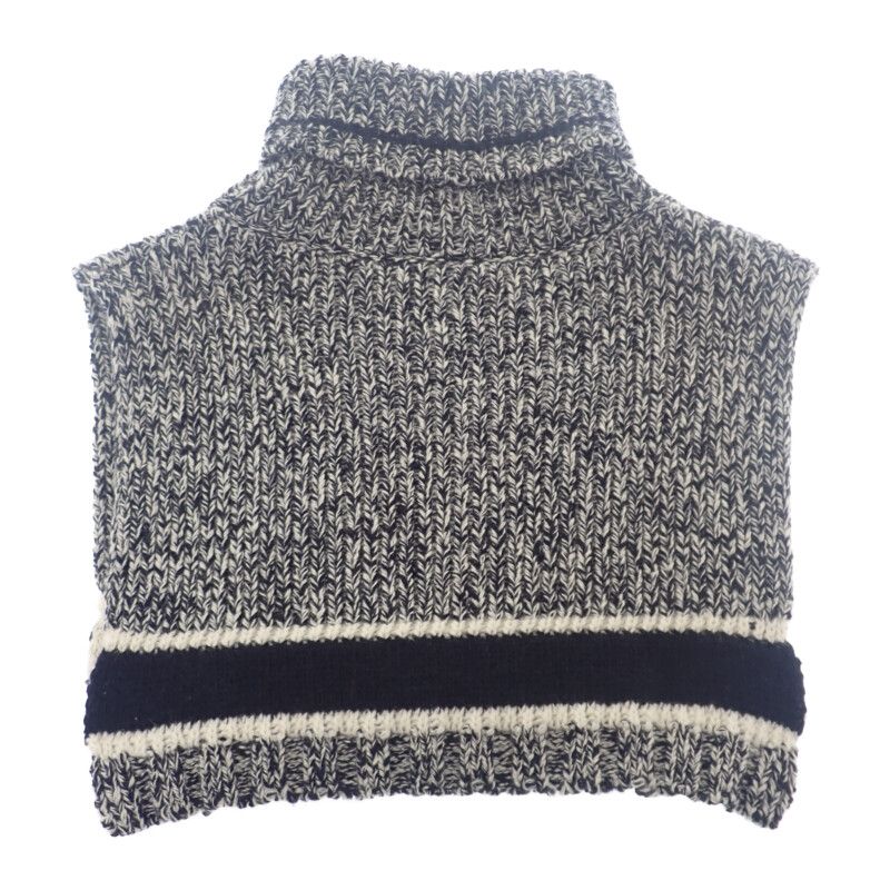 ディオール Dior タートルネックウォーマー スヌード ウール カシミヤ ブラック 黒 レディース 秋冬 Aランク