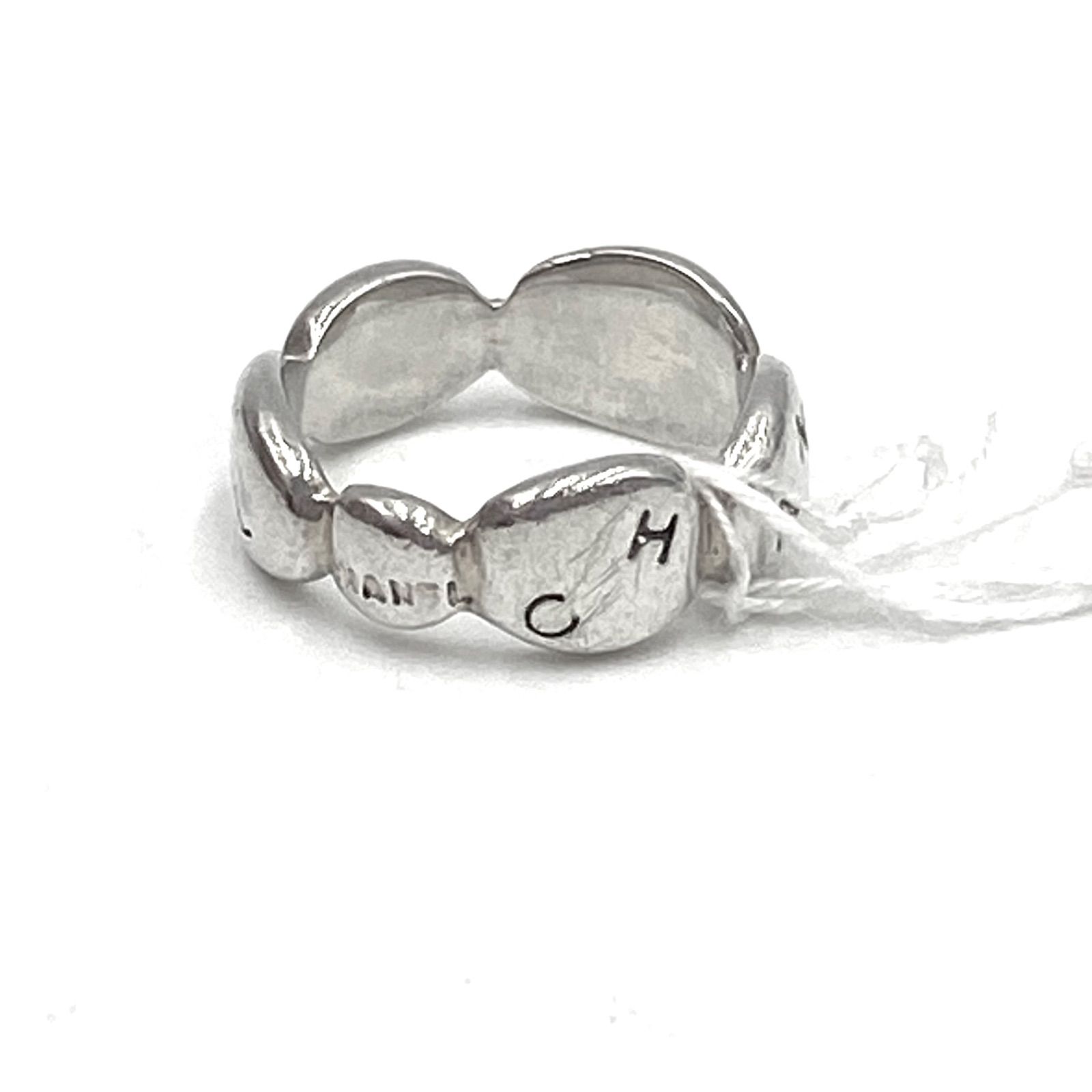 CHANEL シャネル カメリア ロゴ リング シルバー925 12号 CHANEL シャネル カメリアリング 指輪 925 シルバー 14.6g 約9.5号