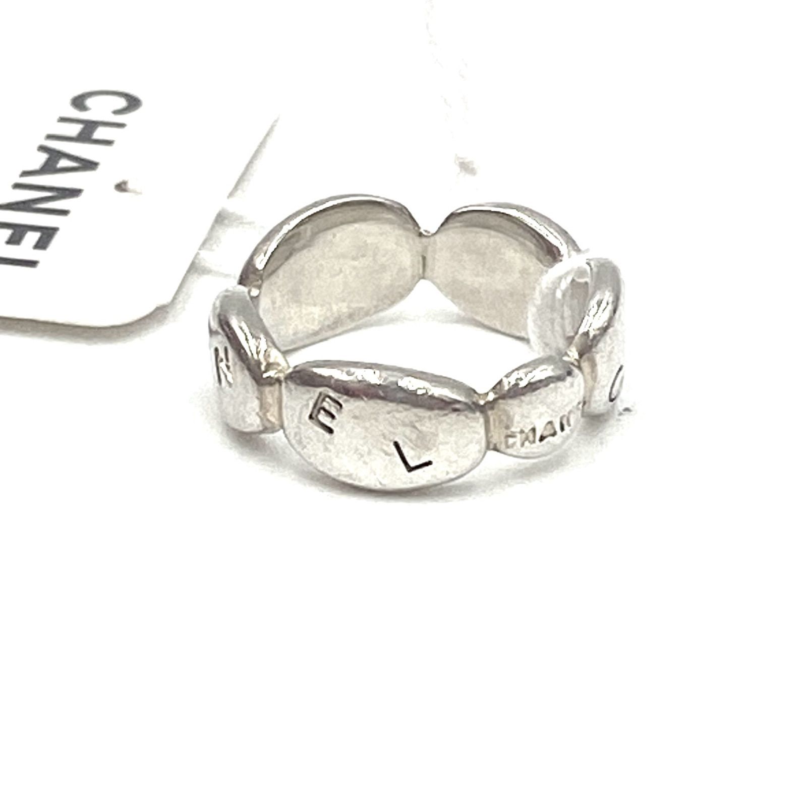 CHANEL シャネル カメリア ロゴ リング シルバー925 12号 CHANEL シャネル カメリアリング 指輪 925 シルバー 14.6g 約9.5号