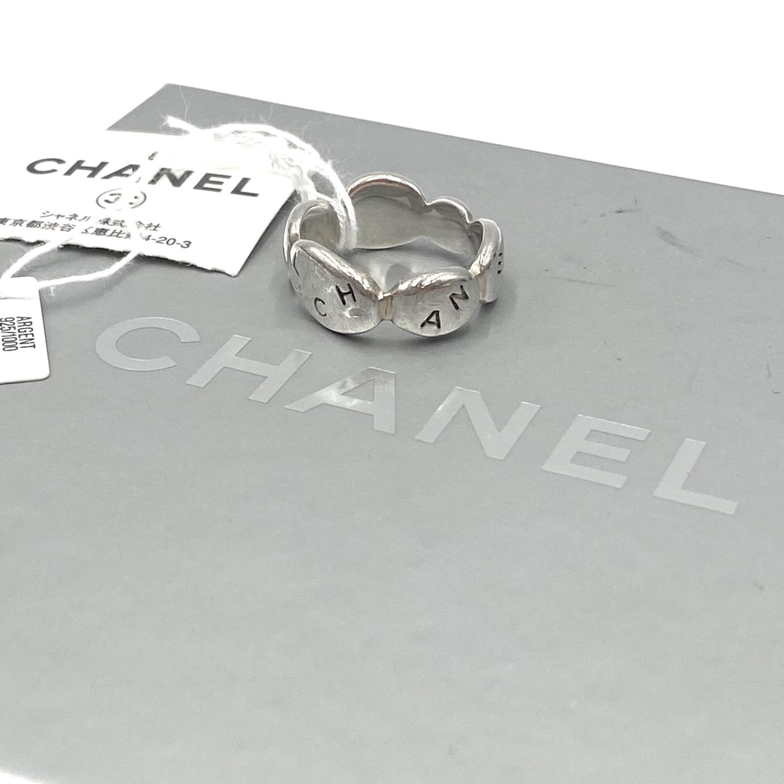 CHANEL シャネル リング 指輪 シルバー925 ロゴ カメリア 9号 メンズ