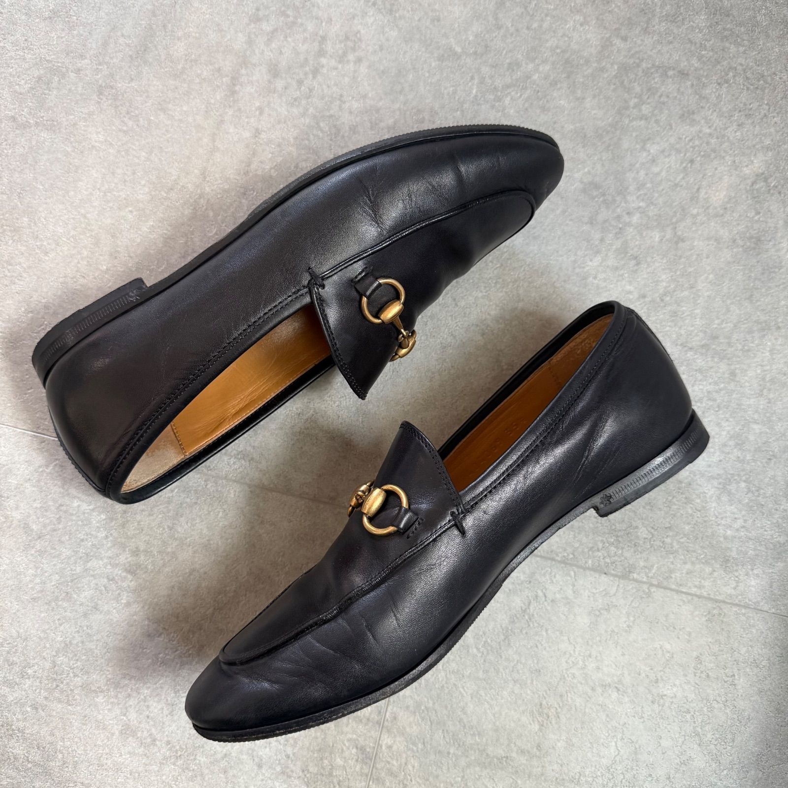 美品■GUCCI グッチ【22.5】ヨルダーン ビットローファー ブラック 黒 美品 GUCCI グッチ ヨルダーン 35 1/2 22.5cm ブラック ゴールド金具