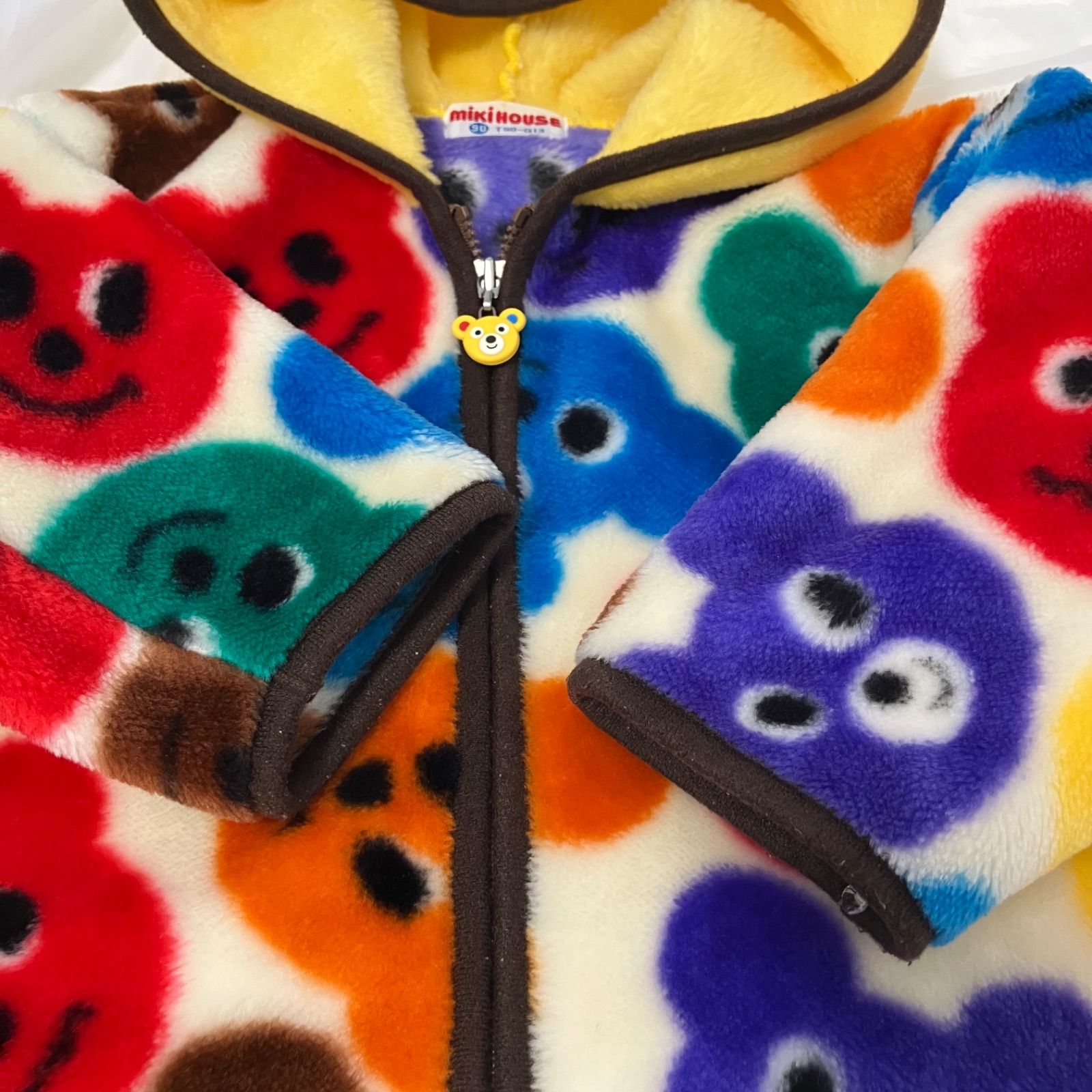 389ミキハウスmikihouse90size ボアフリースアウター - メルカリ