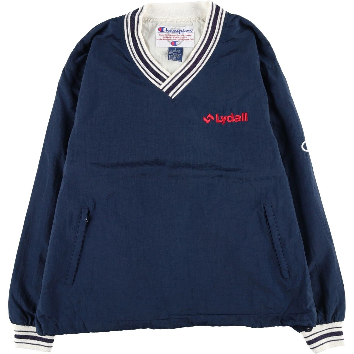 古着 90年代 チャンピオン Champion Vネック ナイロンプルオーバー メンズL相当 ヴィンテージ eaa 602078