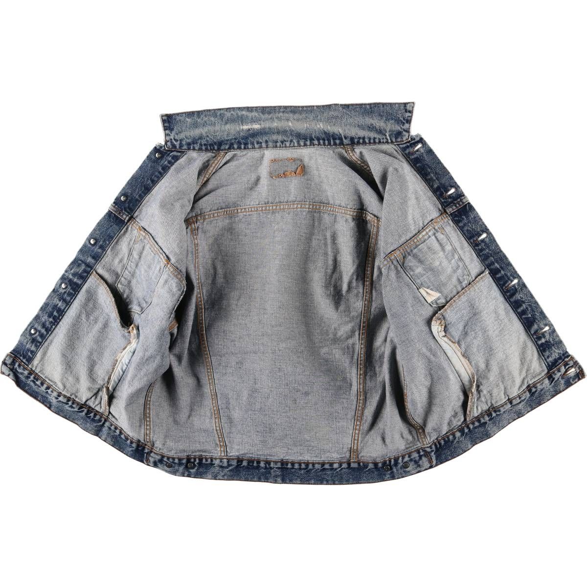 古着 90年代 リーバイス Levi s 70507-0227 ケミカルウォッシュ デニムジャケット Gジャン メンズXL相当 ヴィンテージ eaa 603982