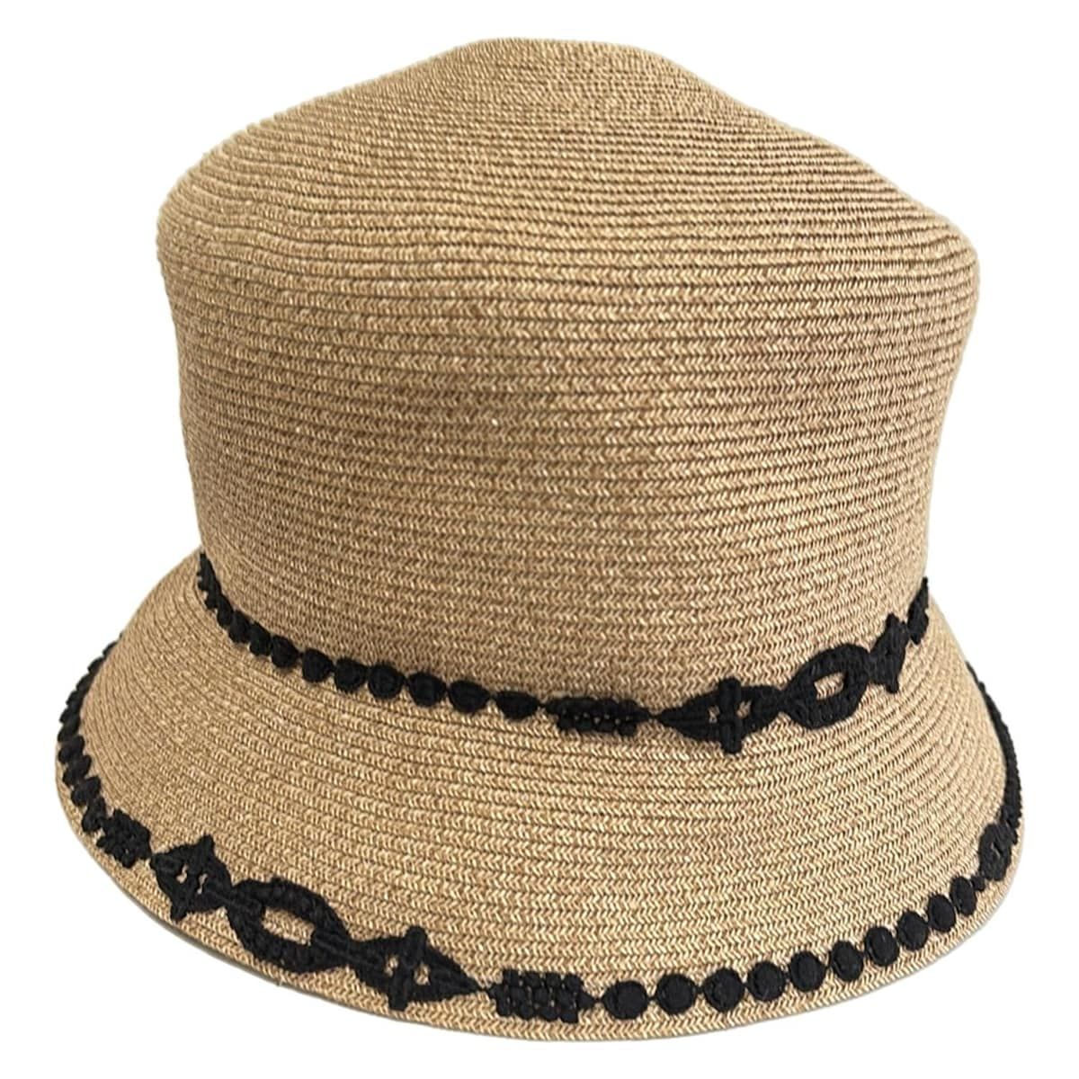 Athena アシーナ 帽子 ベージュ 黒 その他 レース ラメ