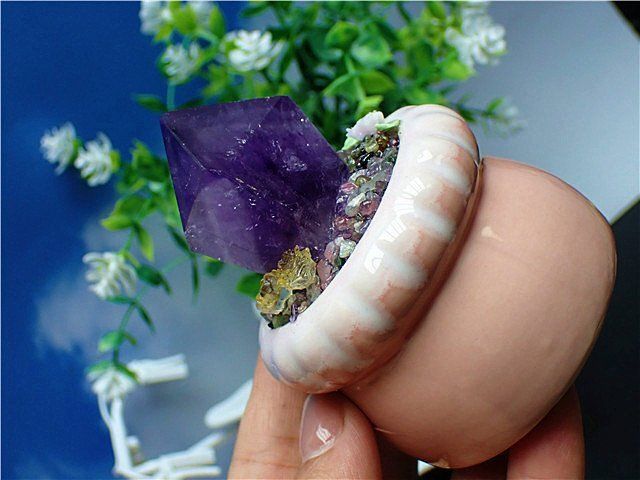 AAA級家庭円満◇天然ウルグアイ産アメジスト原石YT3G3/104G03C - メルカリ