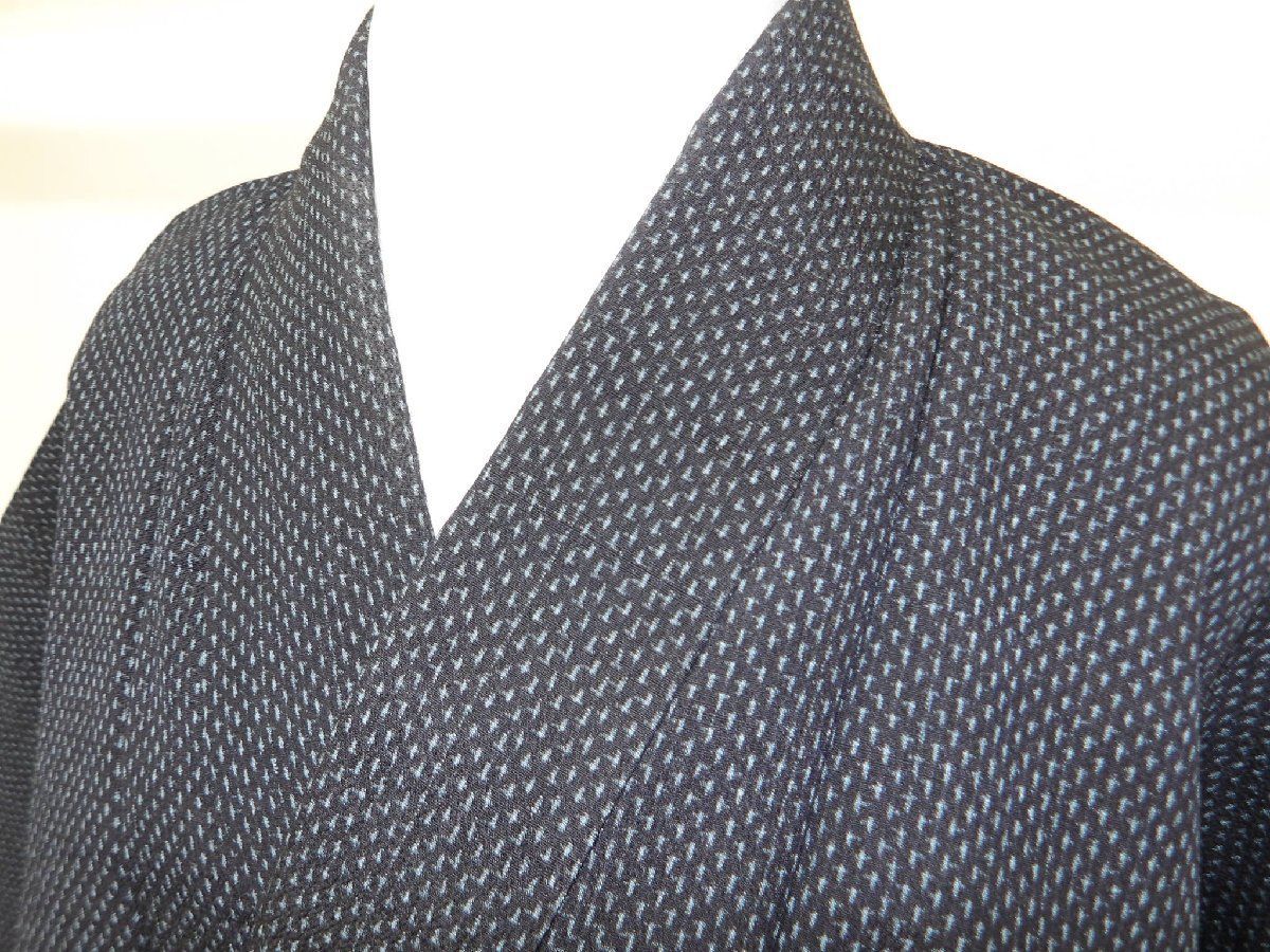 P40987 十字絣の 塩沢 お召 袷 k - メルカリ