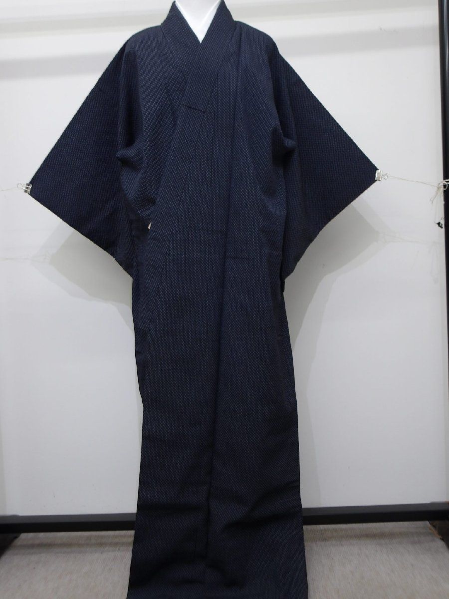 P40987 十字絣の 塩沢 お召 袷 k - メルカリ