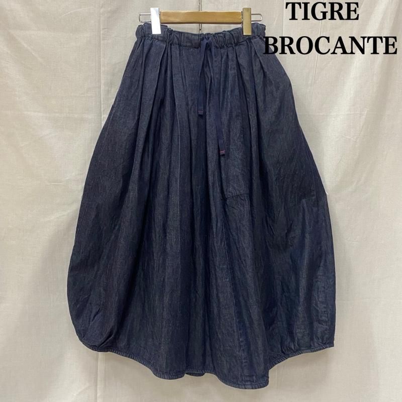 ティグルブロカンテ　インディゴバルーンスカート ティグルブロカンテ デニムバルーンスカート インディゴ 日本製